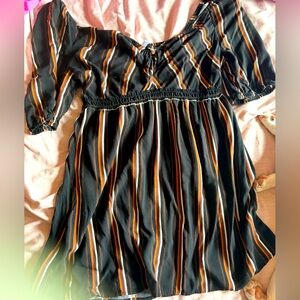 Striped Off-Shoulder tunic dress